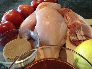 Bacon Wrapped Apple BBQ Chicken - Ingredients