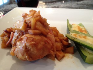 BBQ Bacon Wrapped Chicken and Apples